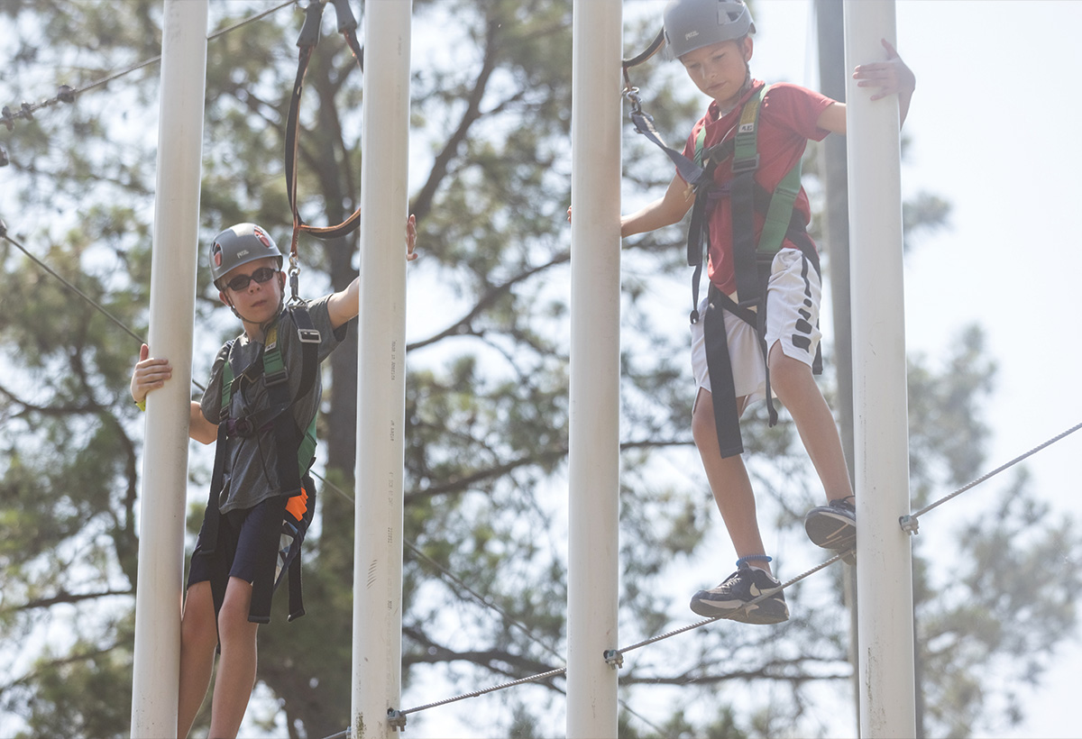 Kid camp ropes course